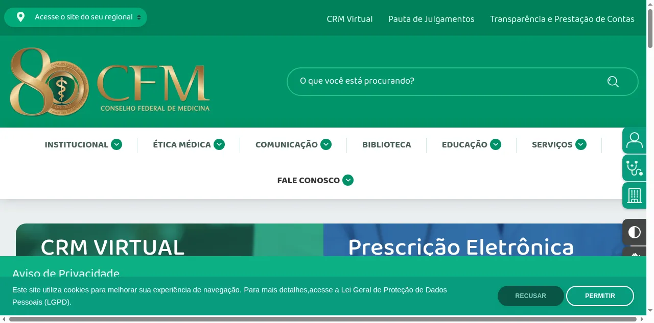 Preview of cfm.org.br