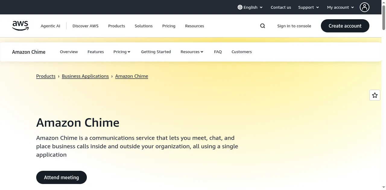 Preview of chime.aws