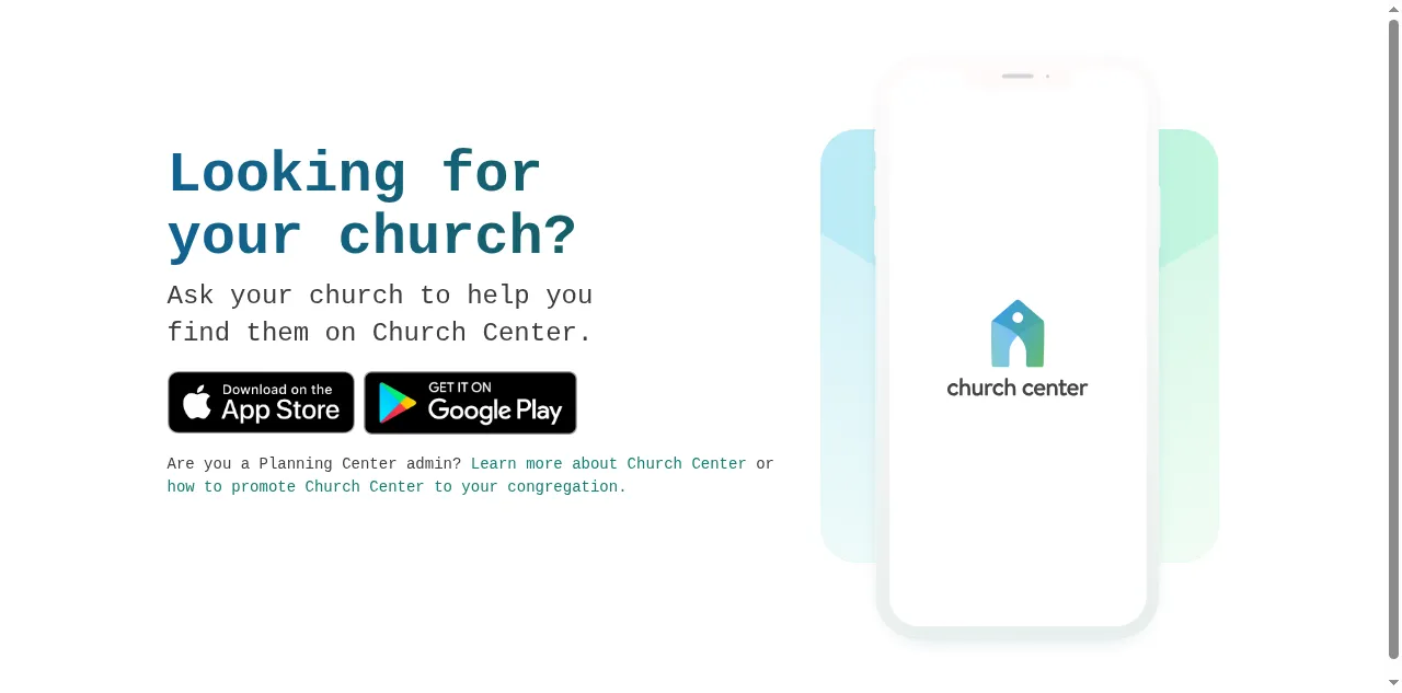 Preview of churchcenter.com