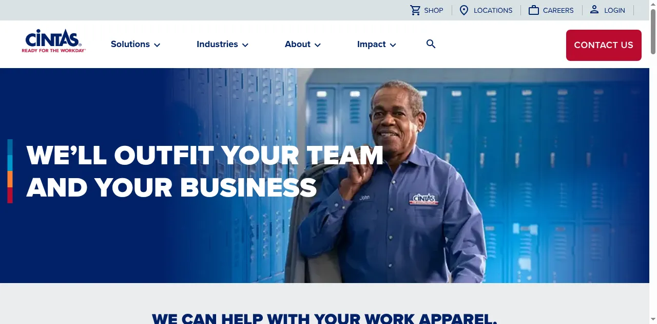 Preview of cintas.com