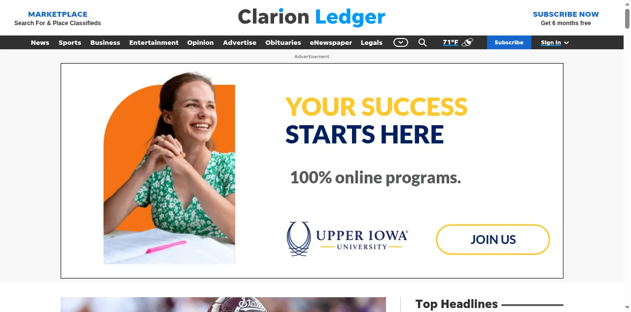Preview of clarionledger.com