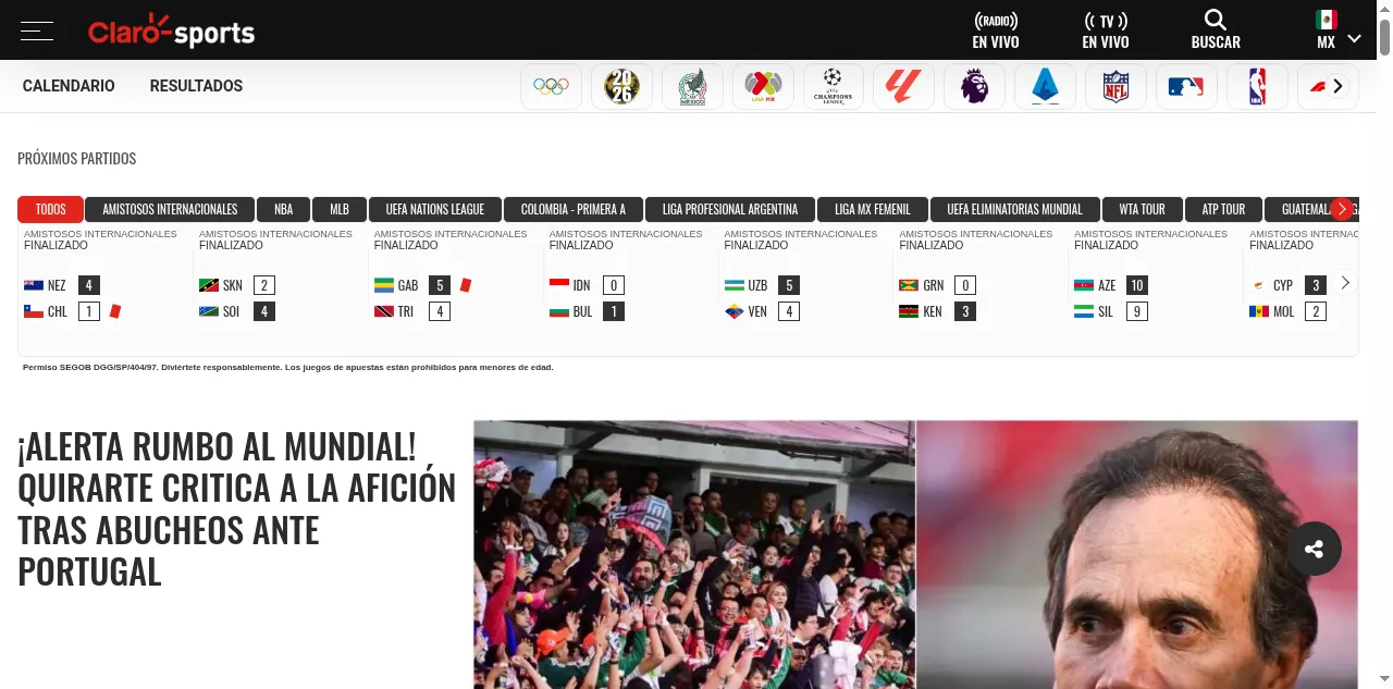 Preview of clarosports.com