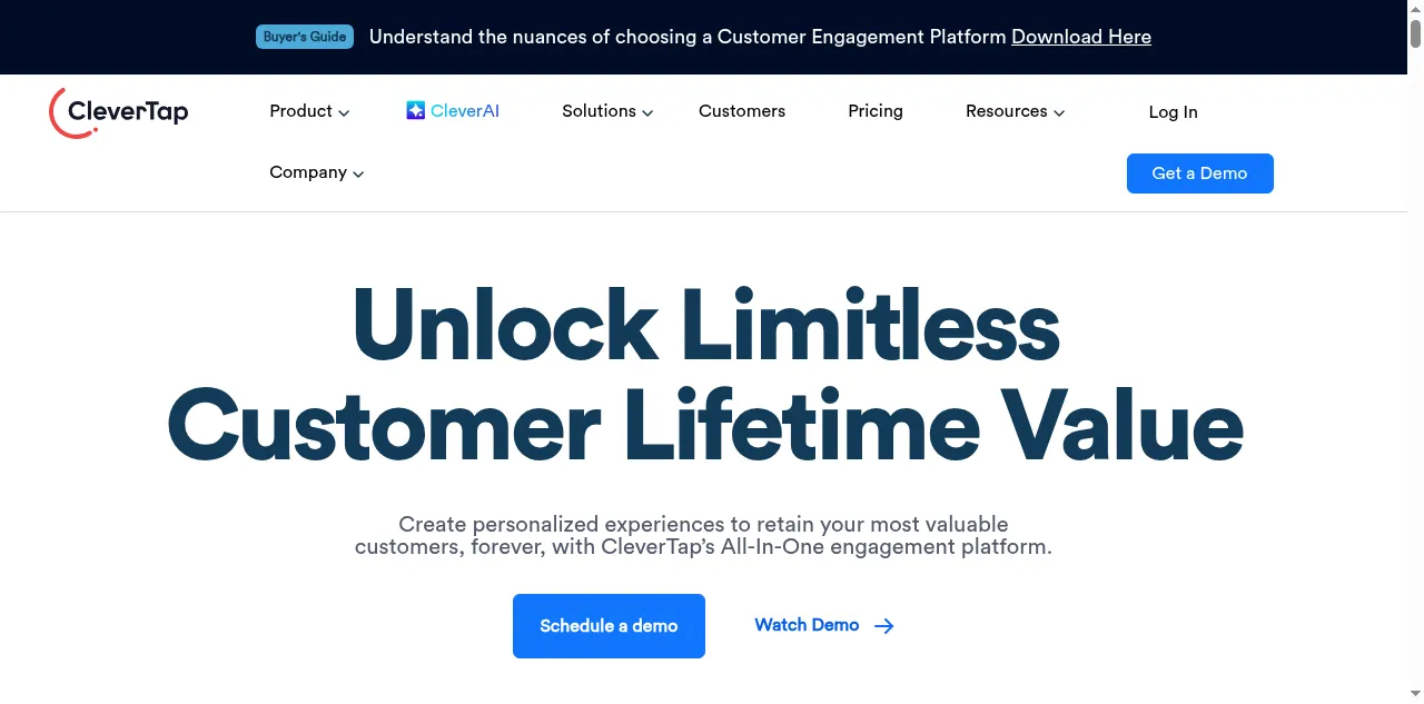 Preview of clevertap.com