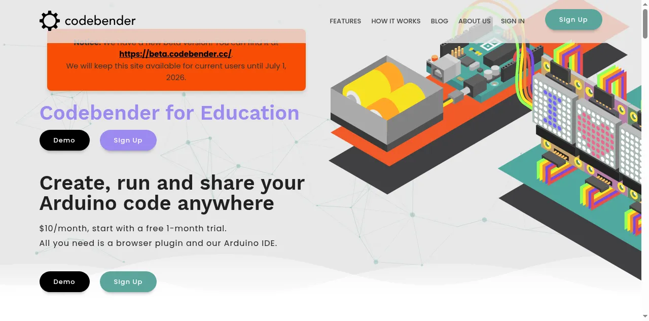 Preview of codebender.cc