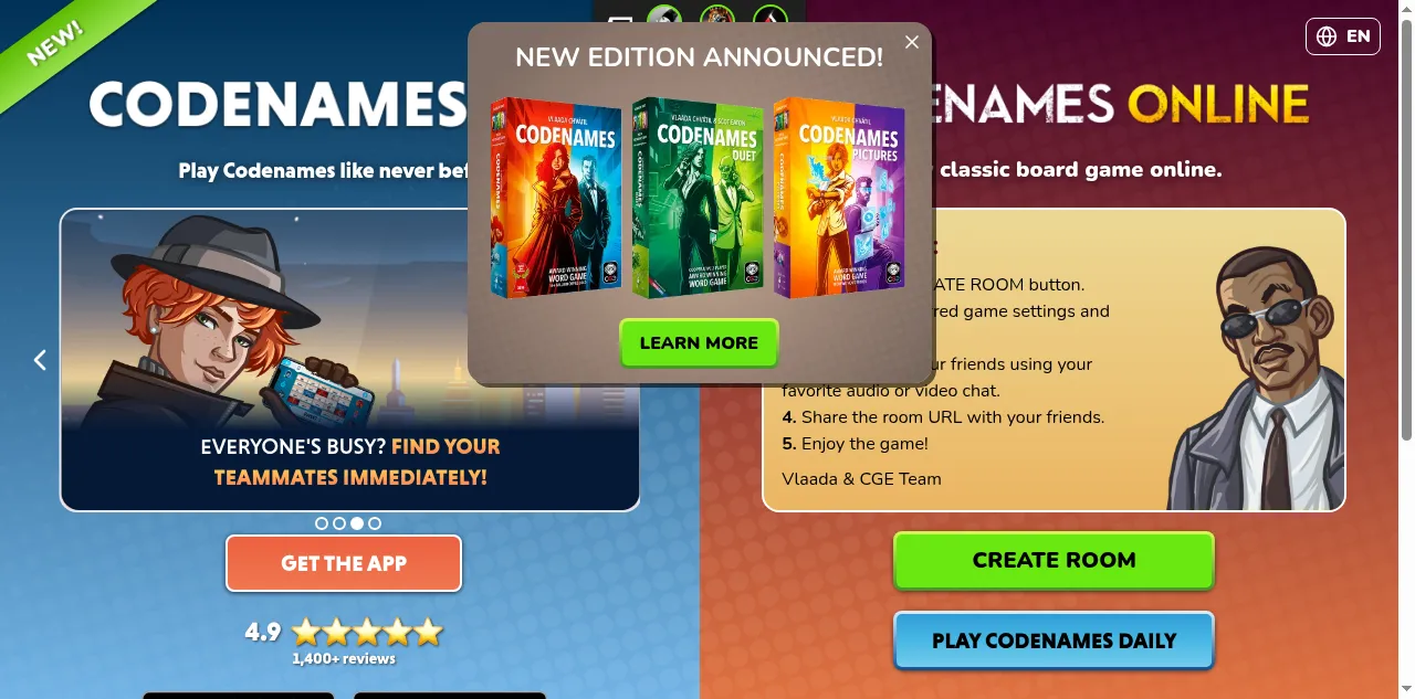 Preview of codenames.game