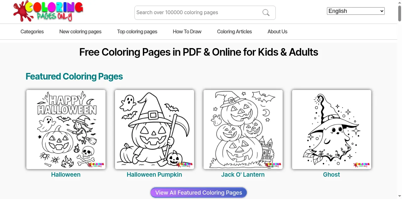 Preview of coloringpagesonly.com