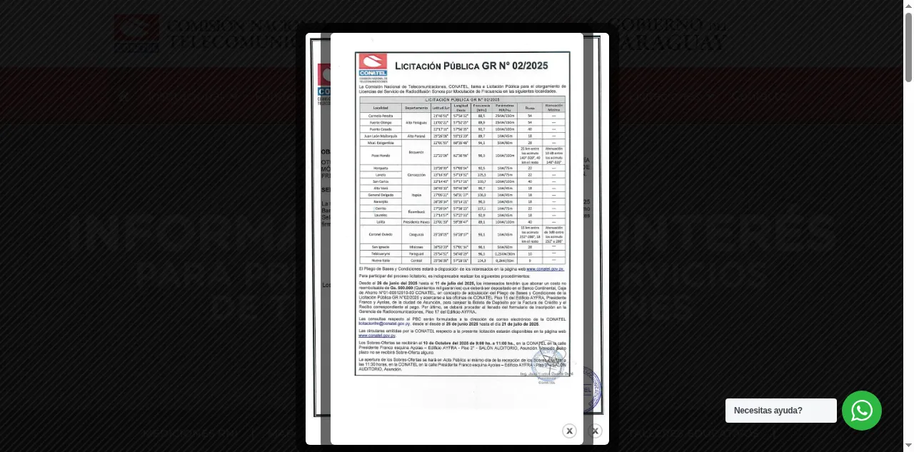 Preview of conatel.gov.py