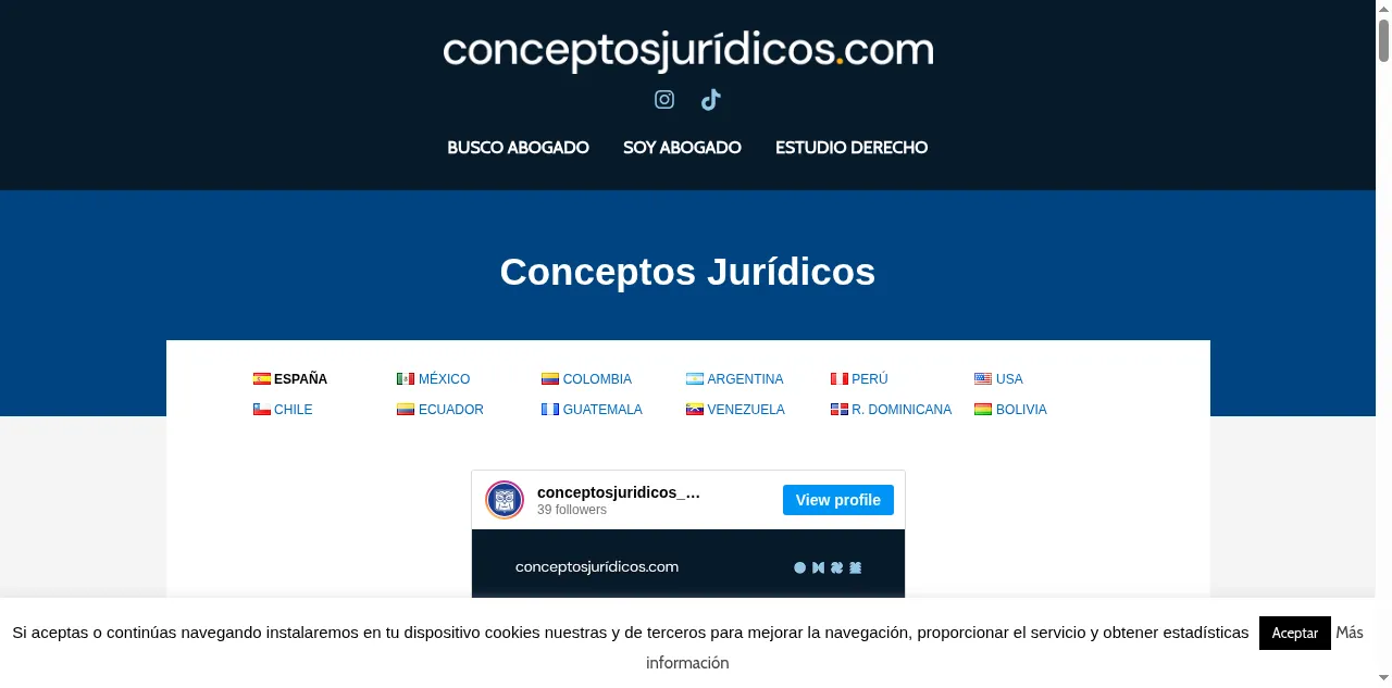 Preview of conceptosjuridicos.com