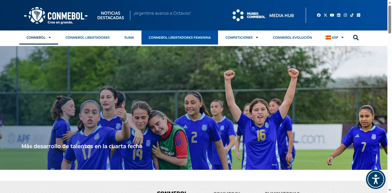 Preview of conmebol.com