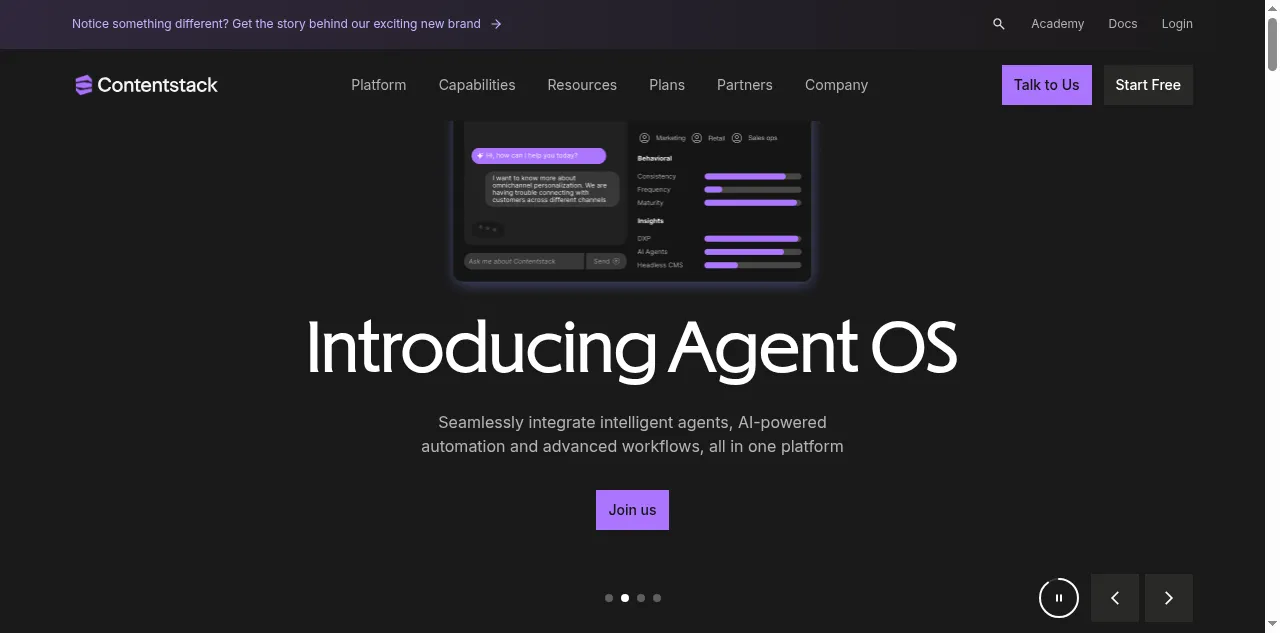 Preview of contentstack.io