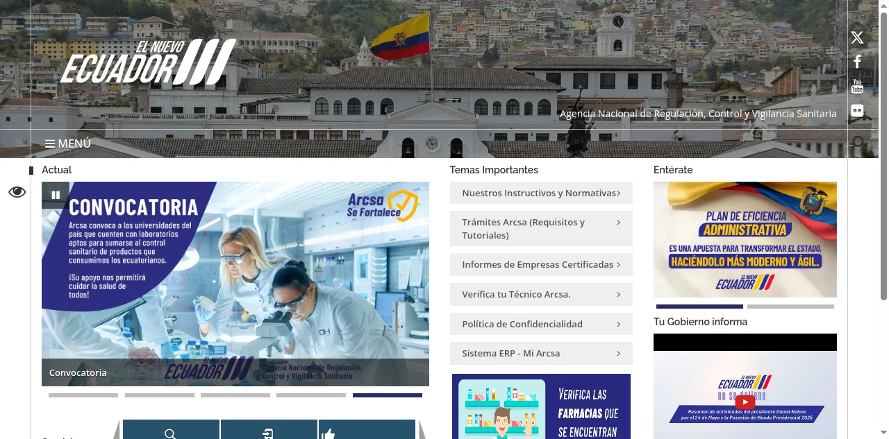 Preview of controlsanitario.gob.ec
