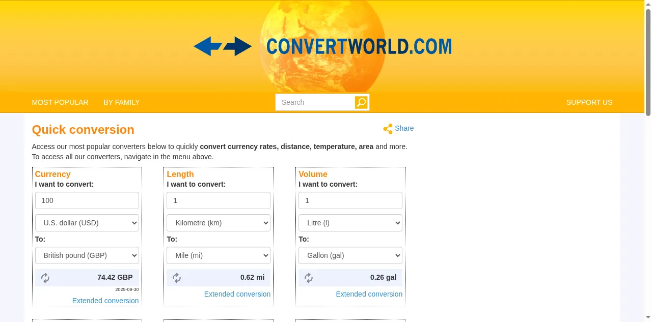 Preview of convertworld.com