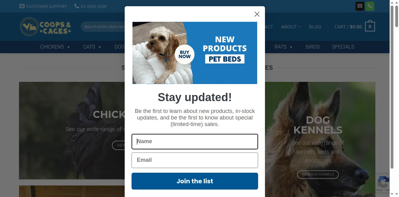 Preview of coopsandcages.com.au