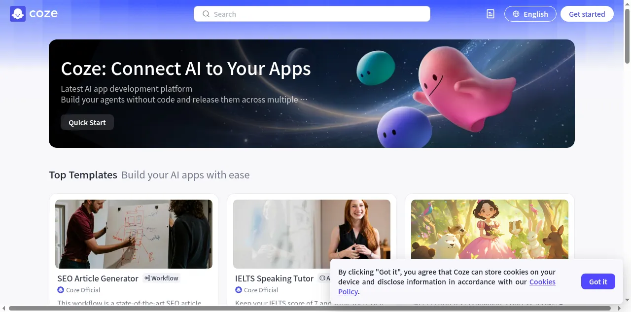 Preview of coze.com