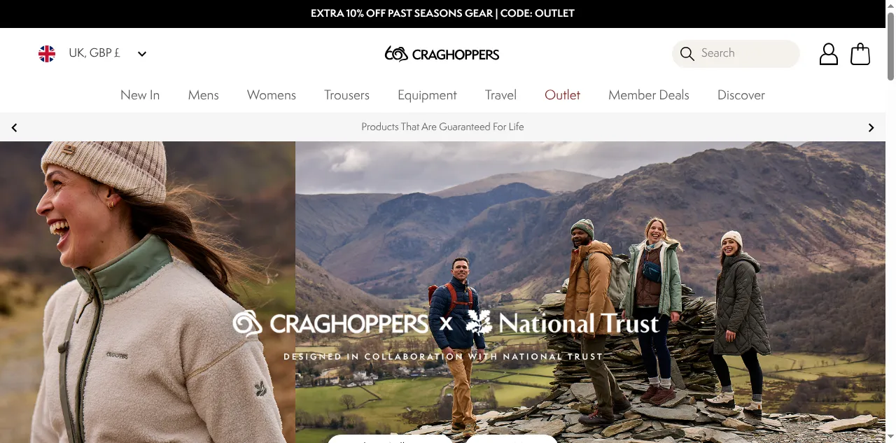 Preview of craghoppers.com