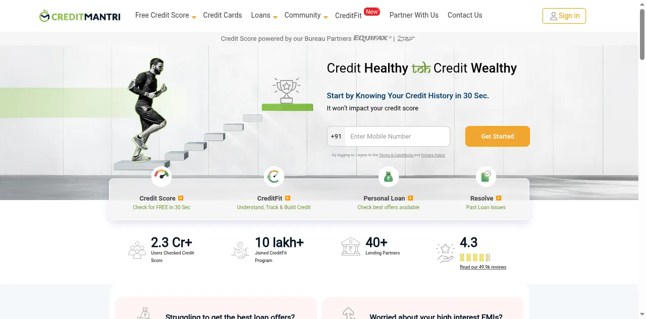 Preview of creditmantri.com