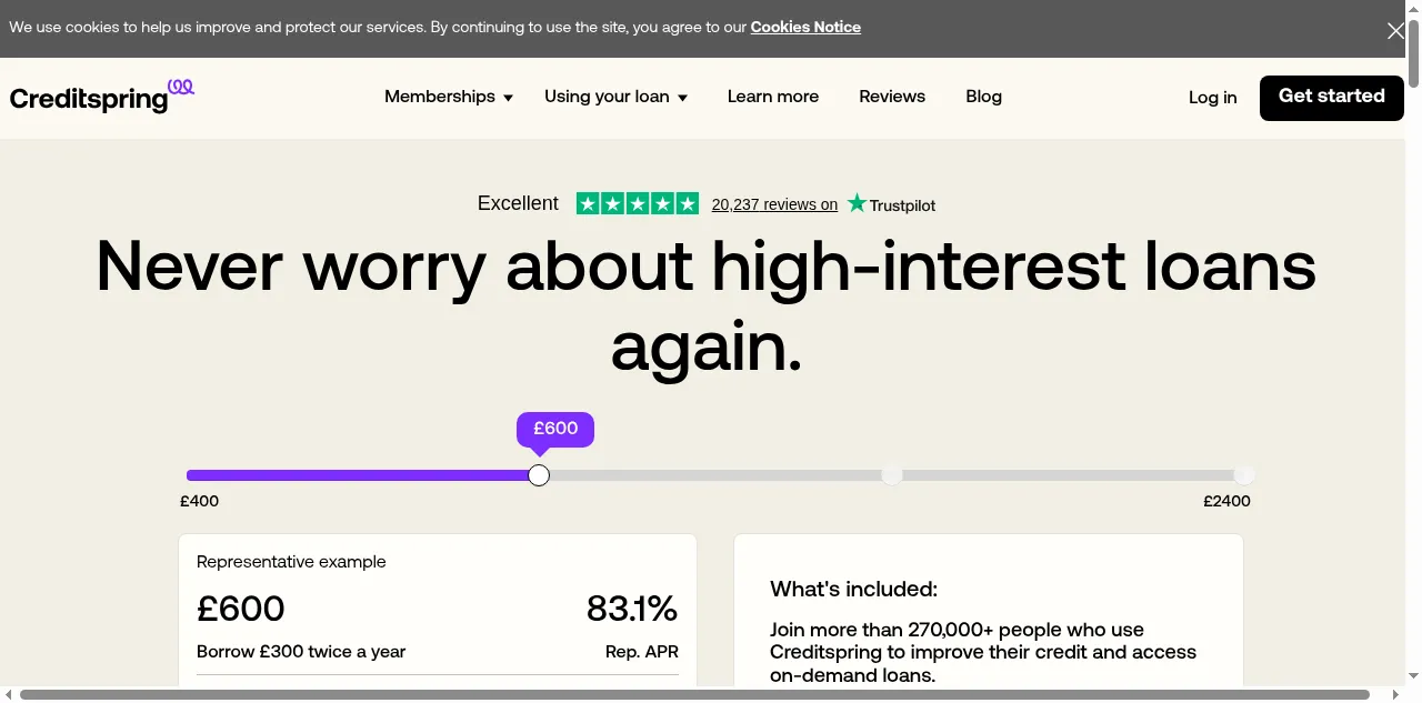 Preview of creditspring.co.uk