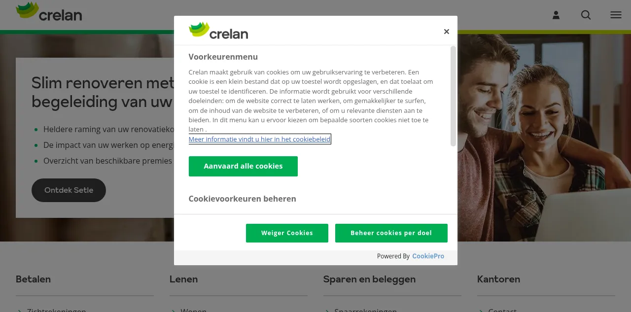 Preview of crelan.be