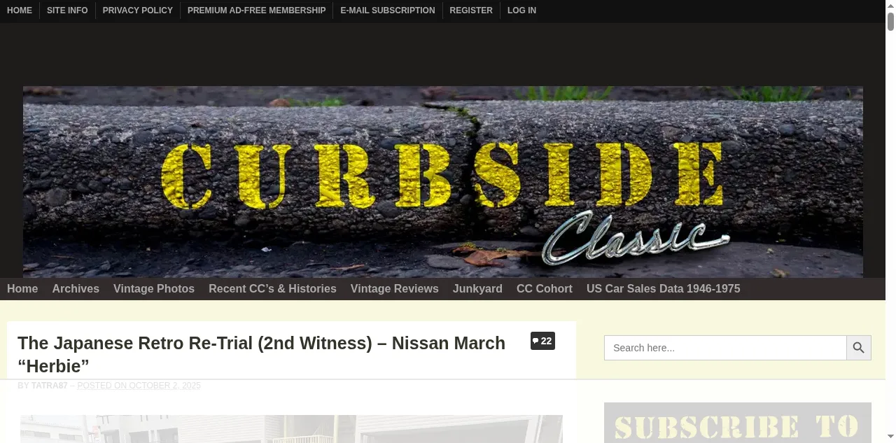 Preview of curbsideclassic.com