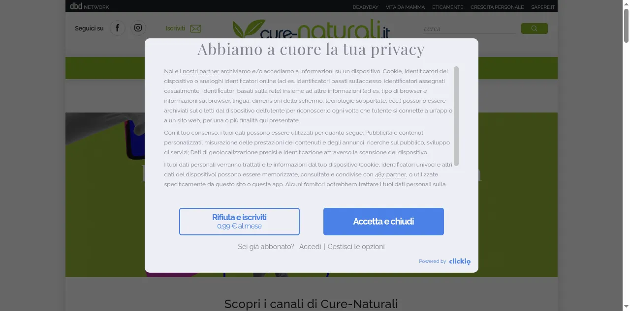 Preview of cure-naturali.it