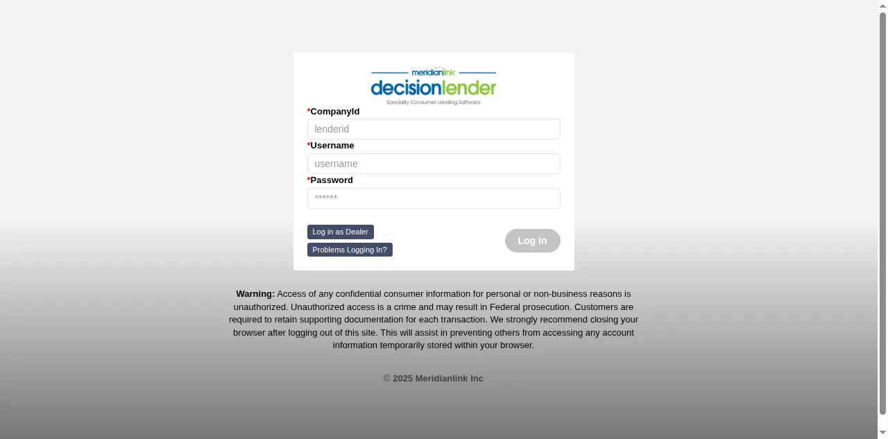 Preview of decisionlender.solutions