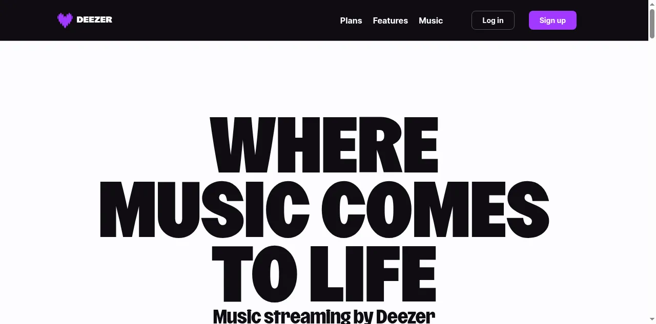Preview of deezer.com