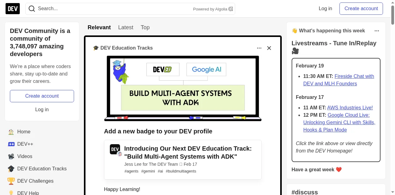 Preview of dev.to