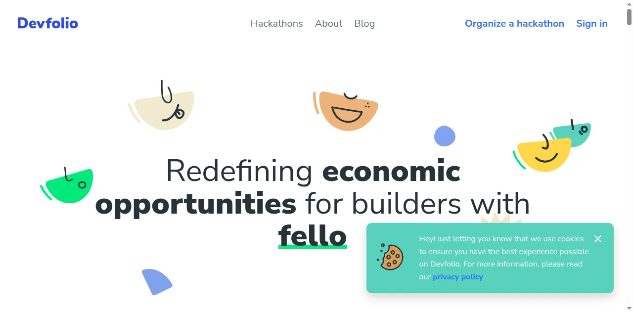 Preview of devfolio.co