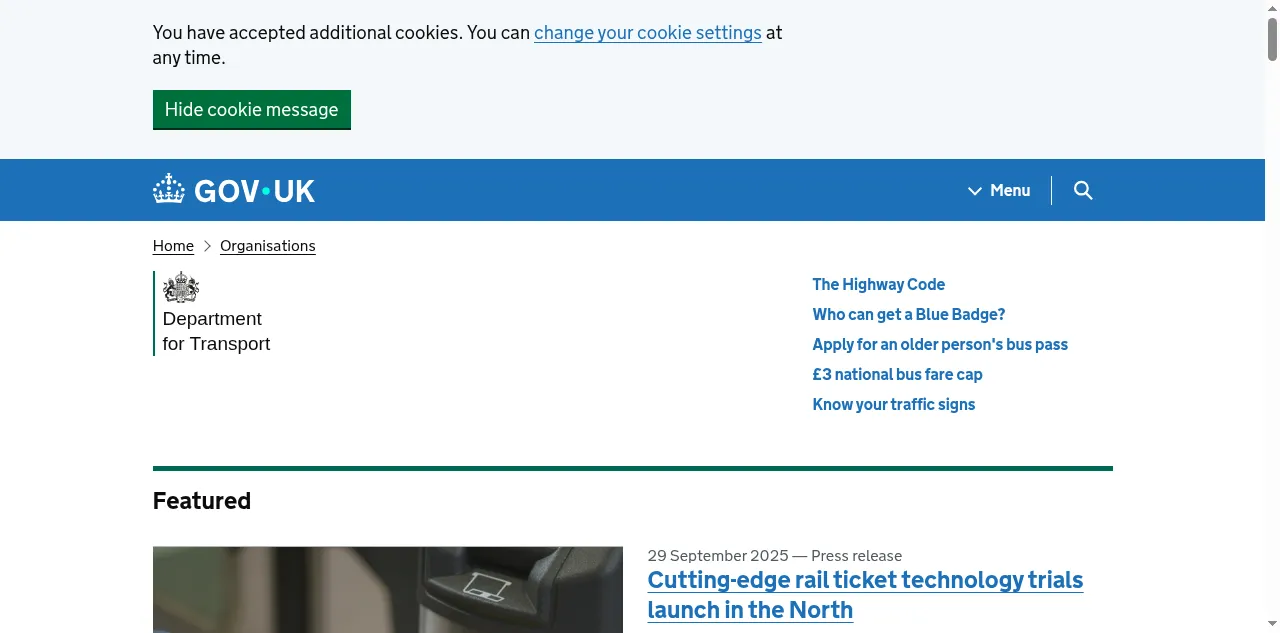 Preview of dft.gov.uk