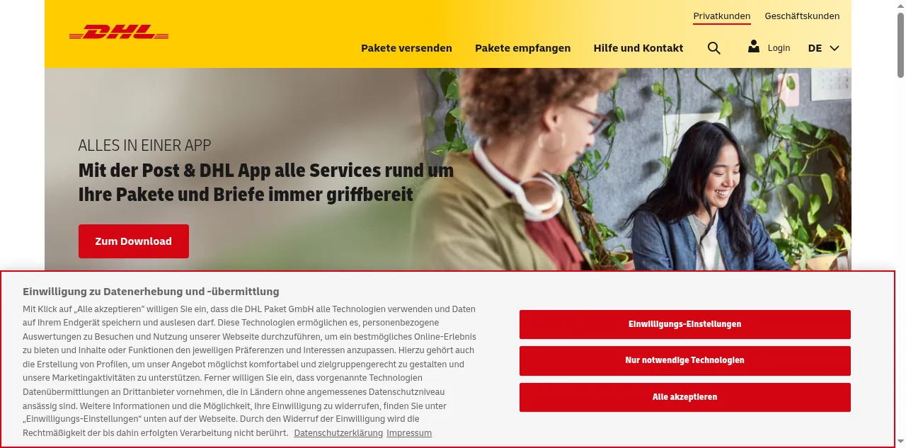 Preview of dhl.de
