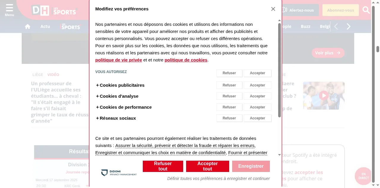 Preview of dhnet.be
