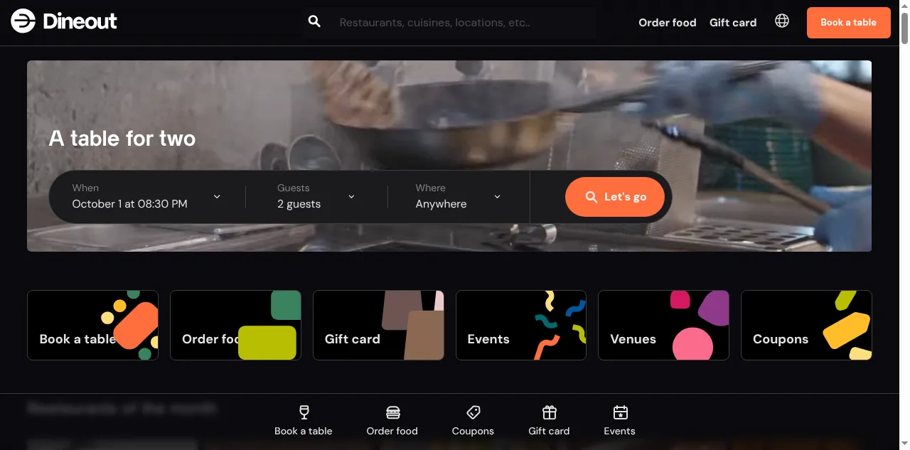 Preview of dineout.is