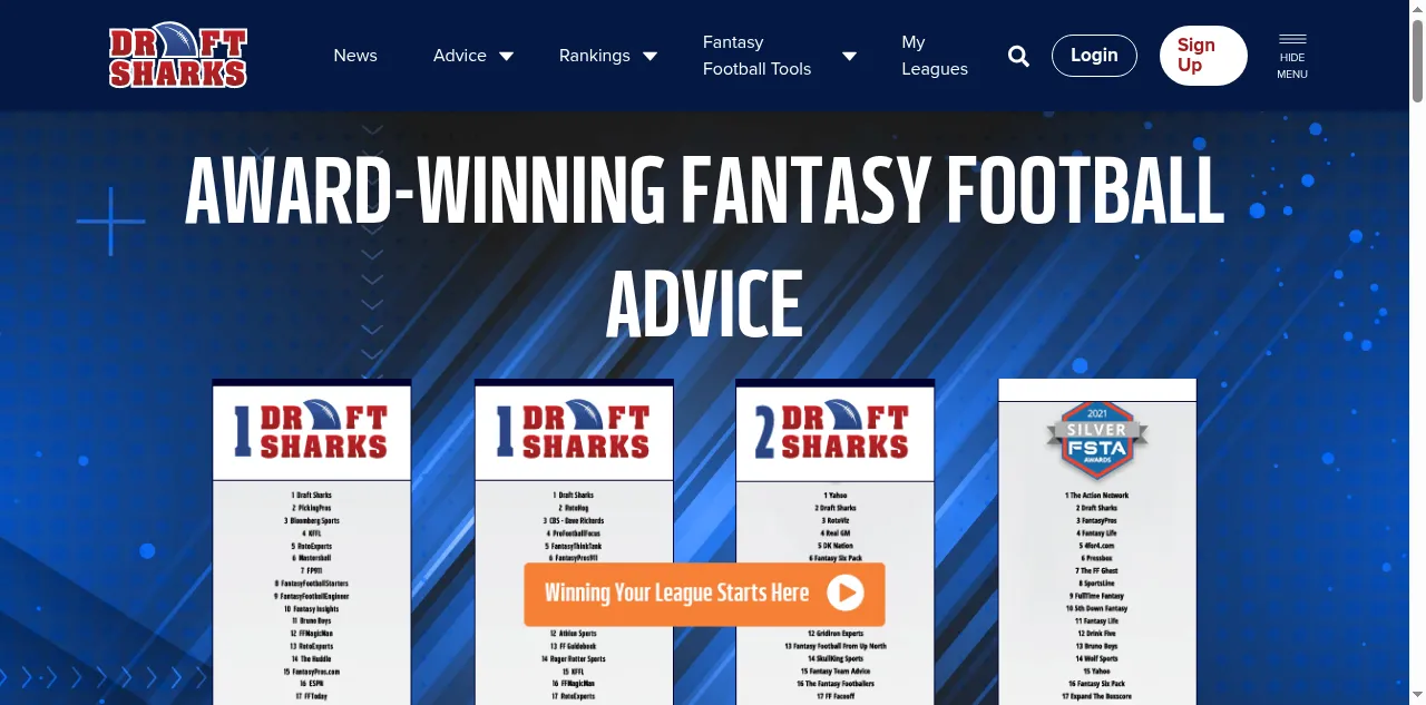 Preview of draftsharks.com