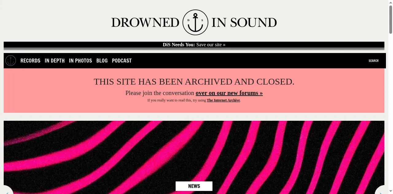 Preview of drownedinsound.com