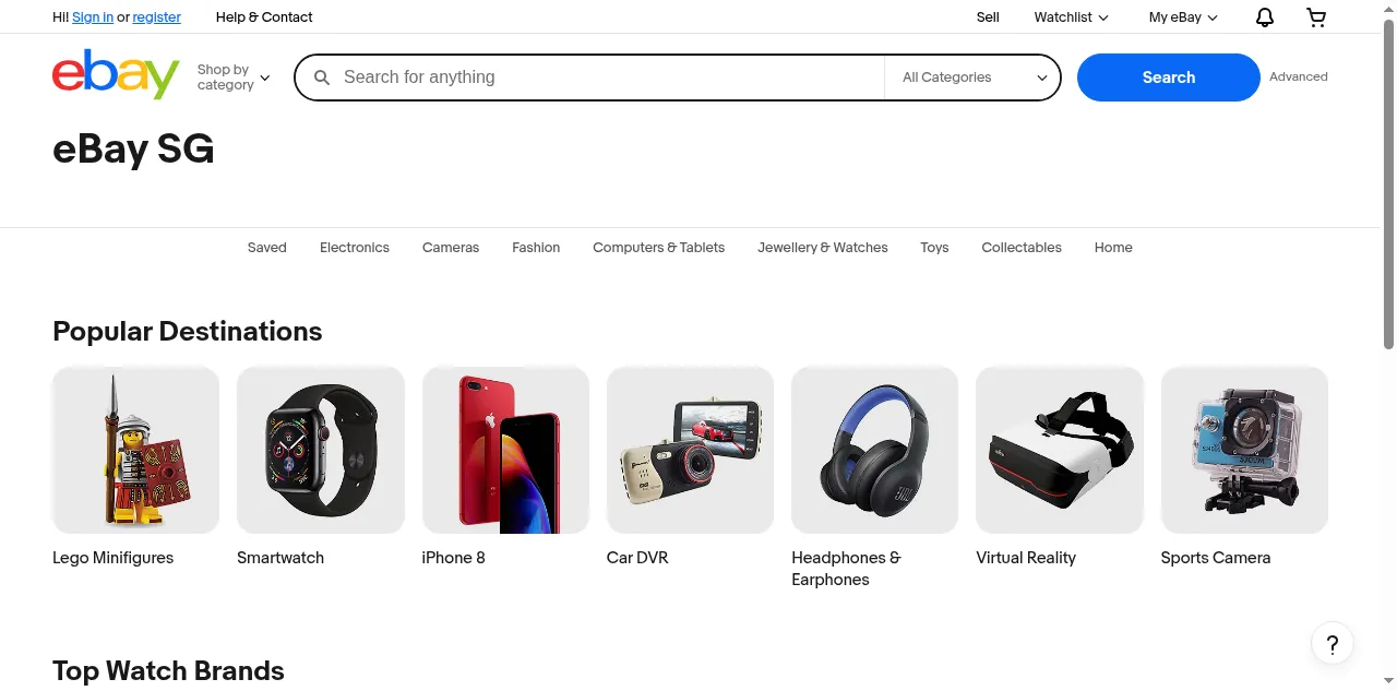 Preview of ebay.com.sg