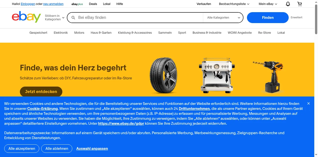 Preview of ebay.de