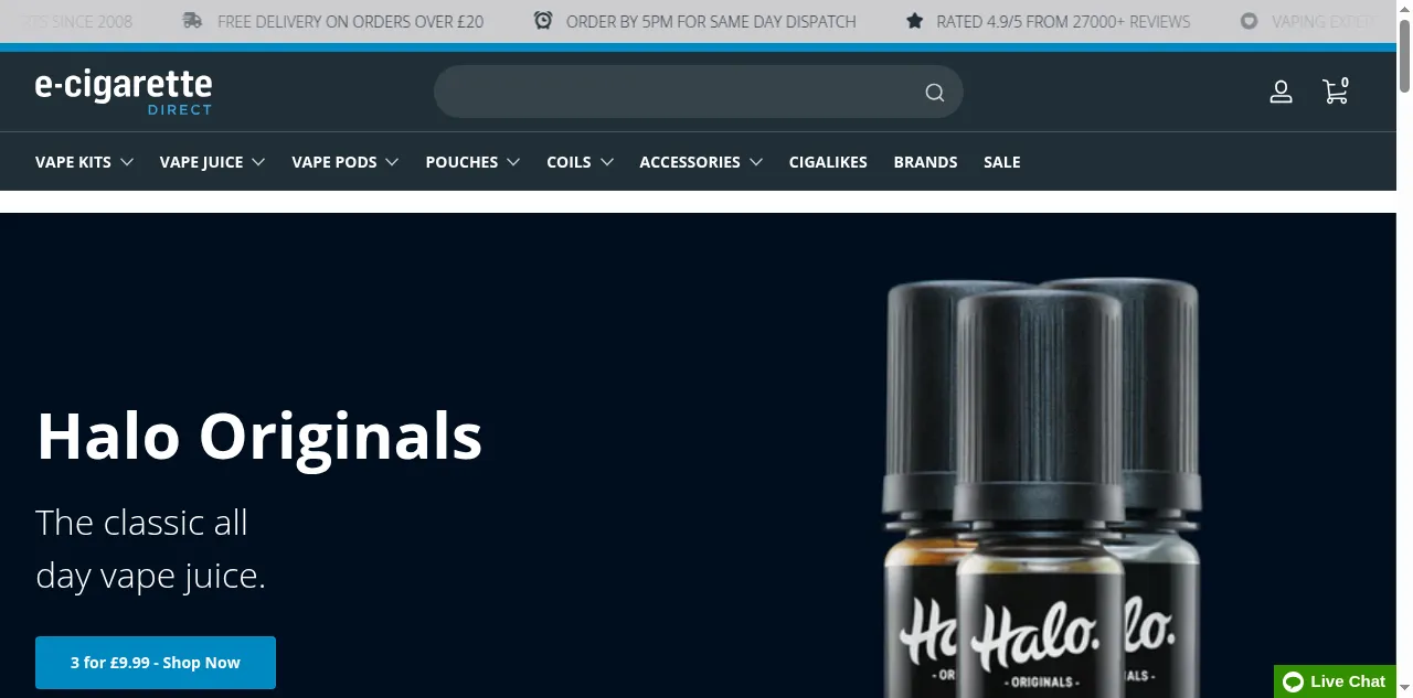 Preview of ecigarettedirect.co.uk