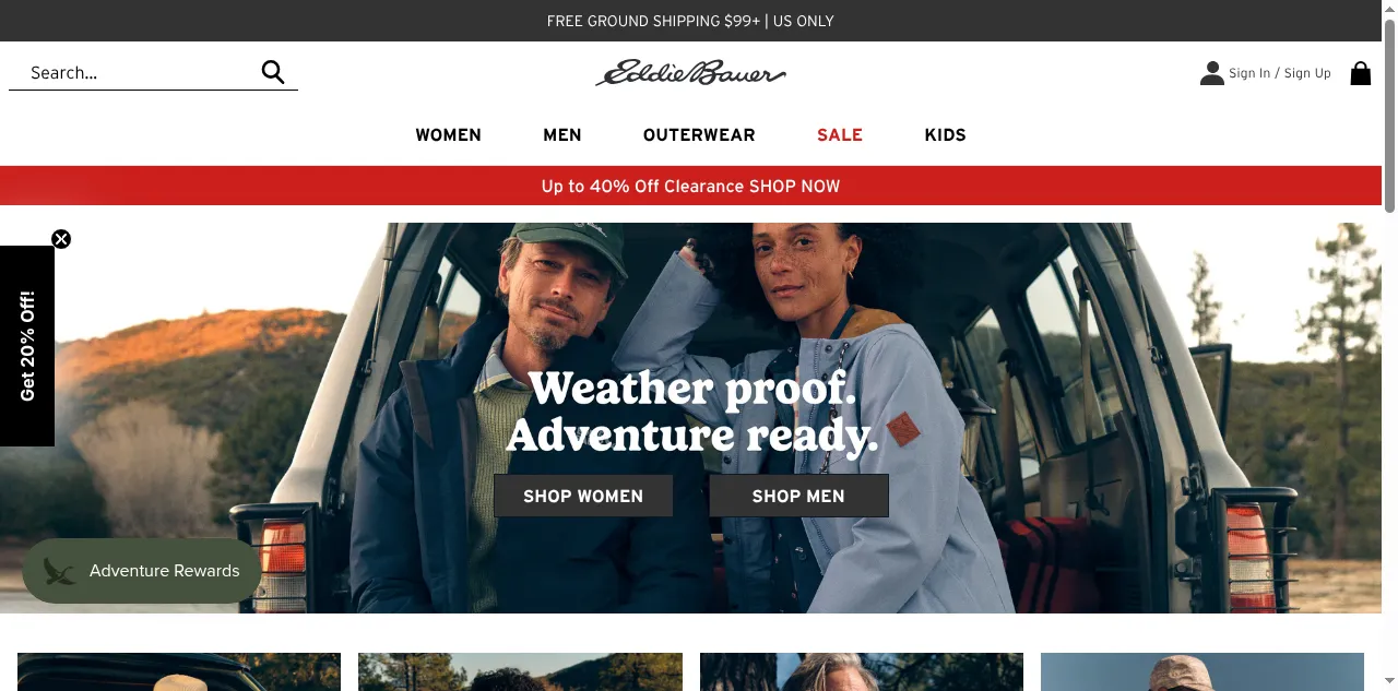 Preview of eddiebauer.com