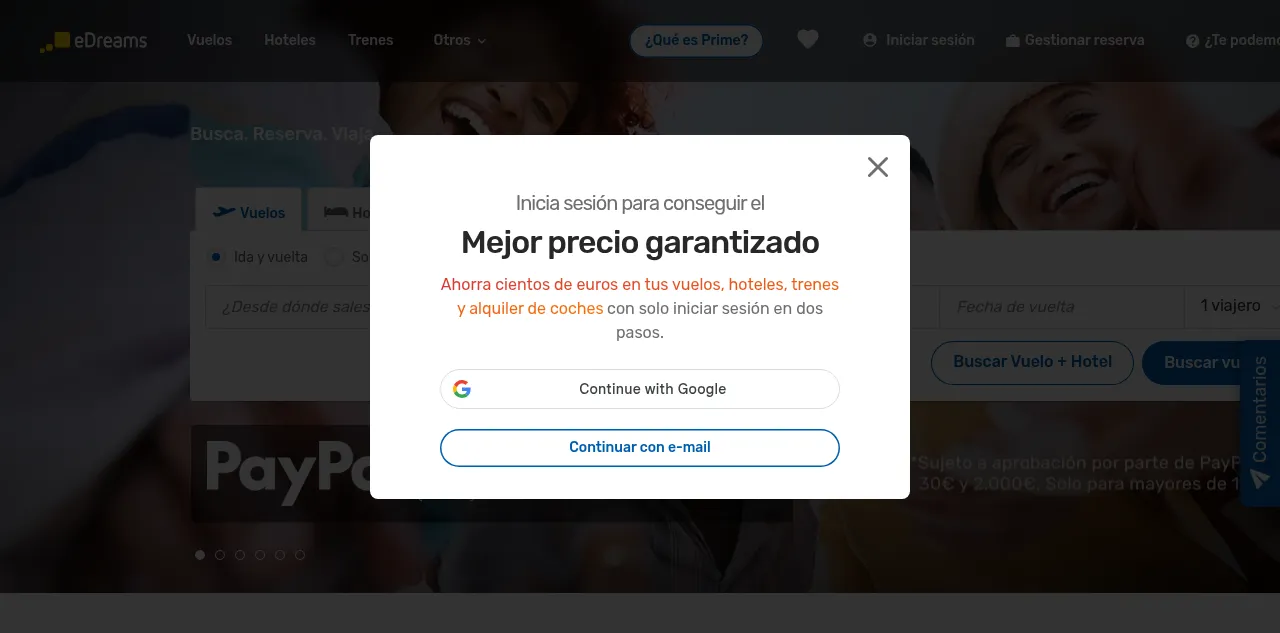Preview of edreams.es