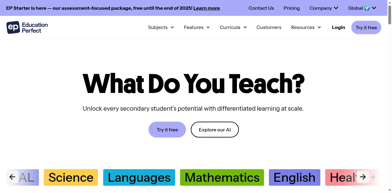 Preview of educationperfect.com