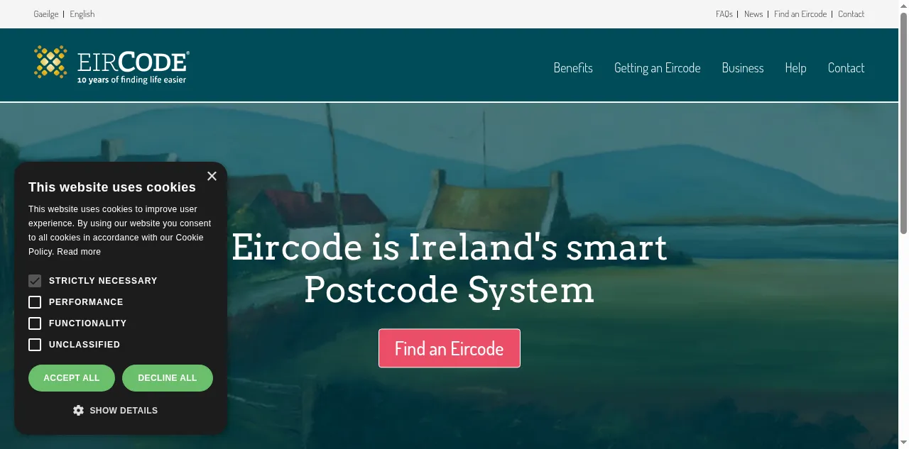 Preview of eircode.ie