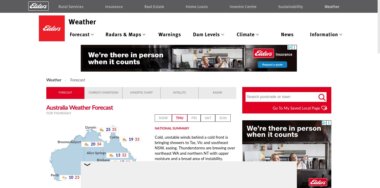 Preview of eldersweather.com.au