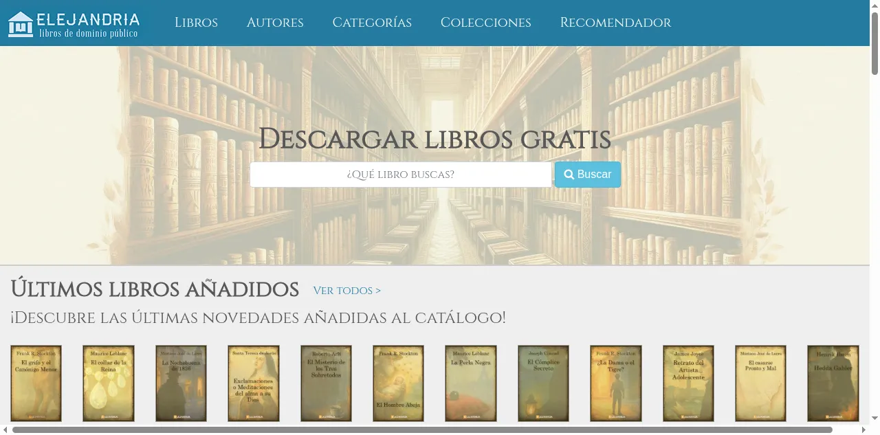 Preview of elejandria.com