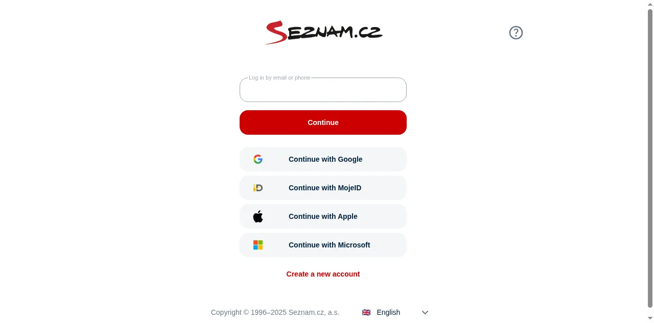 Preview of email.cz