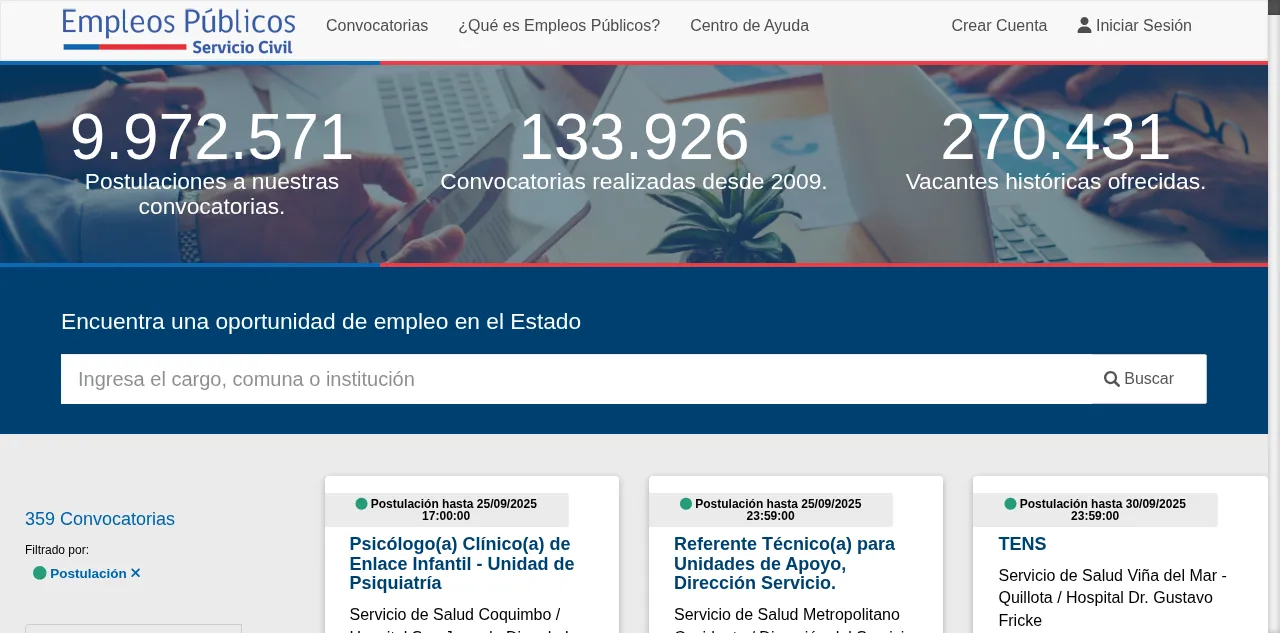 Preview of empleospublicos.cl