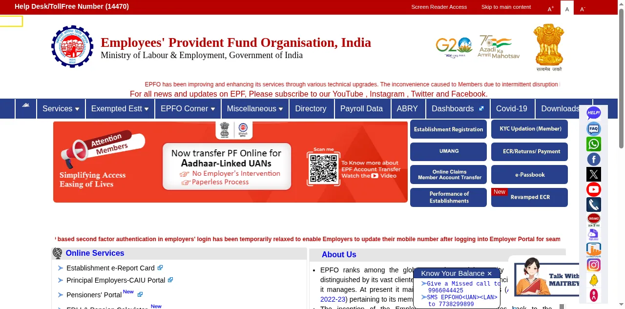 Preview of epfindia.gov.in