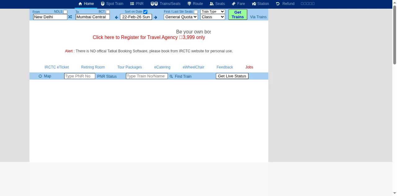 Preview of erail.in