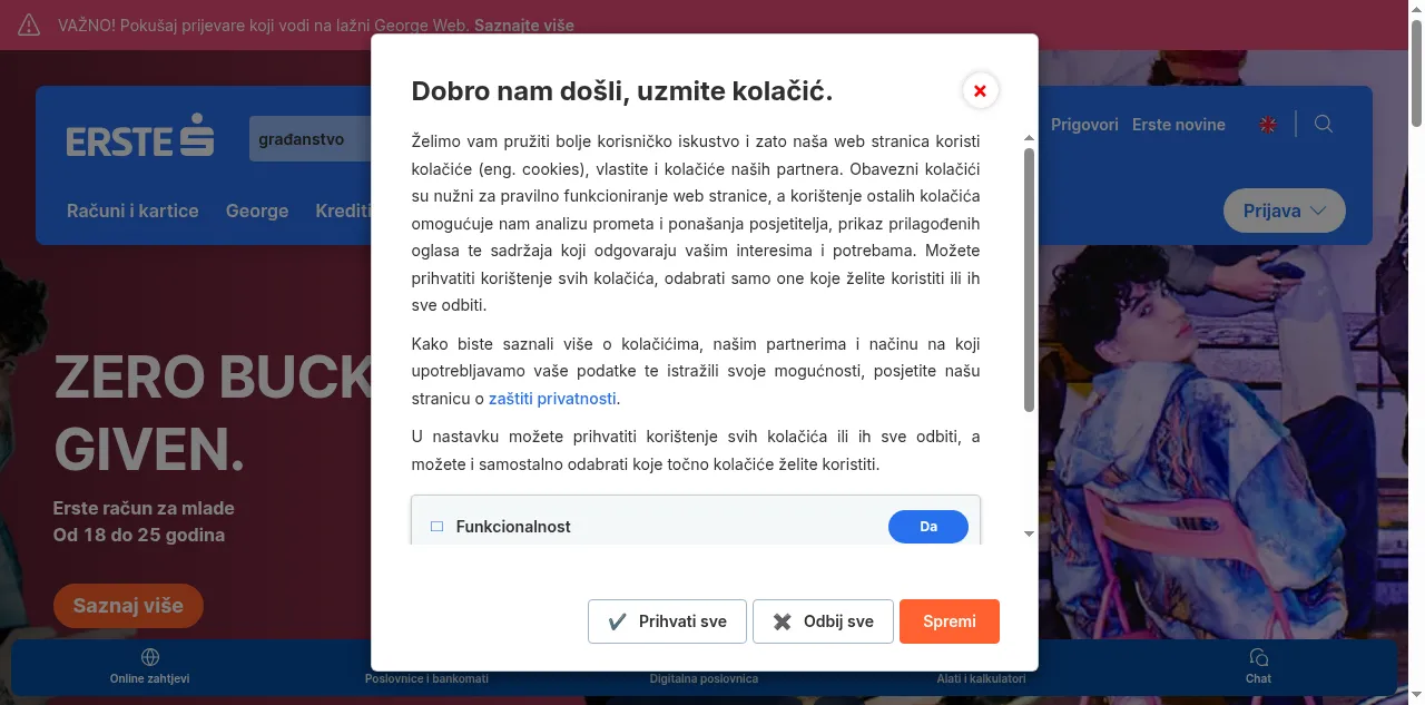Preview of erstebank.hr