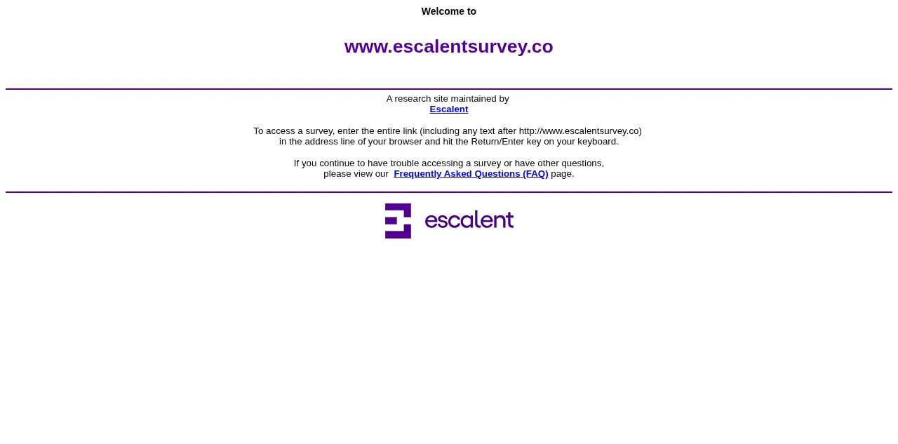 Preview of escalentsurvey.co