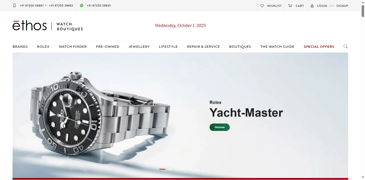 Preview of ethoswatches.com